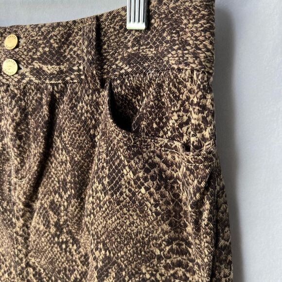 Chaps Womens y2k Snakeskin Pattern Denim Skirt Size 4 Pockets - Picture 4 of 6